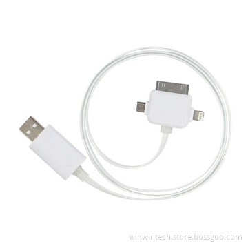3-in-1 Lighting Cable for iPhone4, iPhone5